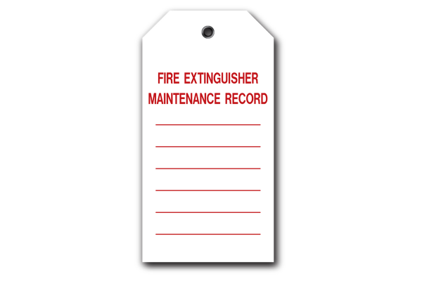 Fire Extinguisher Maintenance Accident Prevention Tag from MSI