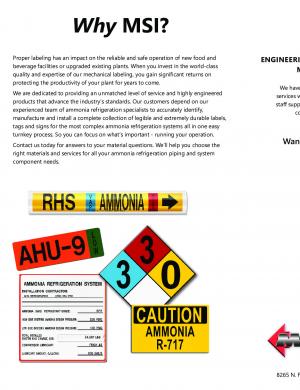 New Ammonia tri-fold brochure