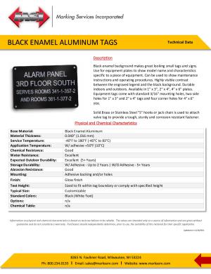 Black Enamel Aluminum Tags 11.24.21