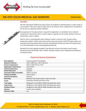 MS-970 Coiled Medical Gas Markers 11.4.21