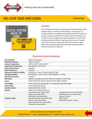 MS-215R Tags and Signs 11.24.21