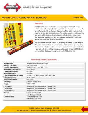 MS-995 Coiled Ammonia Pipe Markers 11.24.21