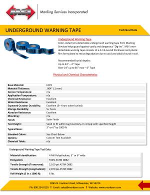 Underground Warning Tape 11.24.21