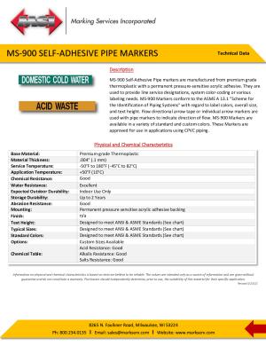 MS-900 Self-Adhesive Pipe Markers 5.23.22