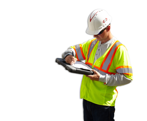 Engineer in the field