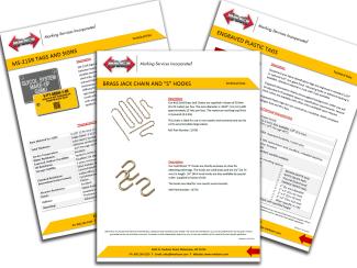 Submittal Services with Technical Data Sheets