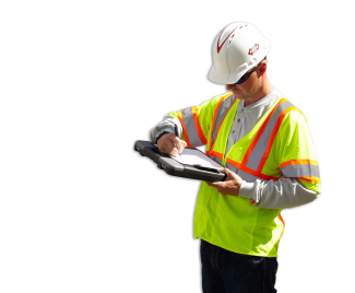 Engineer in the field