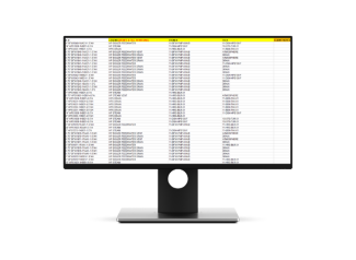 Line List on a desktop