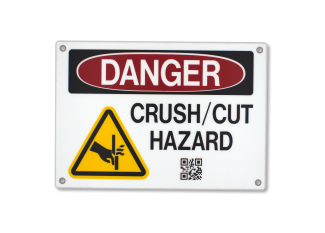 Danger - Crush Cut Hazard Sign - Pharmaceutical Page COMPRESSED
