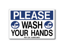 MS-900 Self Adhesive Hand Washing Signage From MSI 