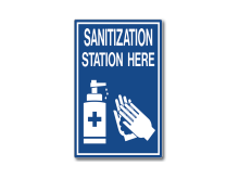 MS-900 Self Adhesive Sanitization Station Sign from MSI 