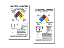 MS-215 Ammonia Tank & Vessel Signs