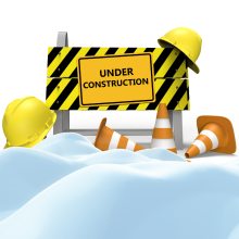 Snowy Construction Site 