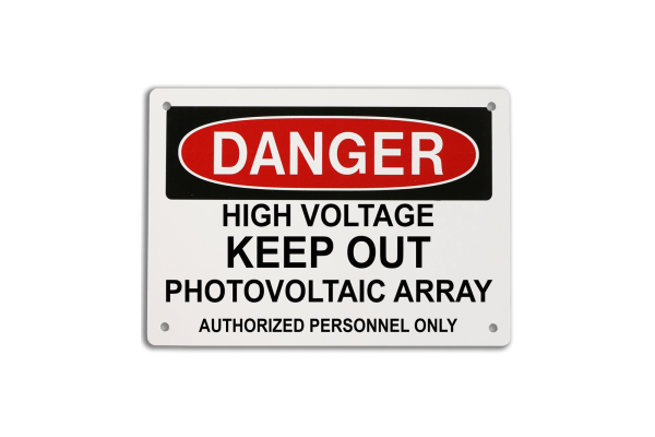 Aluminum Solar Sign from MSI