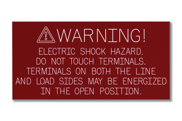 Engraved Plastic Warning Solar Placard