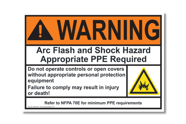 MS-900 Self-Adhesive Arc Flash Labels from MSI