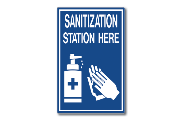 MS-900 Self Adhesive Sanitization Station Sign from MSI