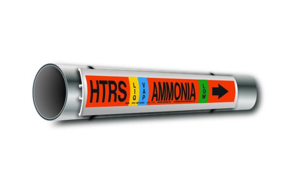 MS-995 Orange Carrier Ammonia Pipe Marker (High Temp Recirculated Suction) 