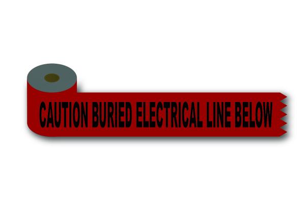 Underground Warning Tape CAUTION BURIED ELECTRICAL LINE BELOW