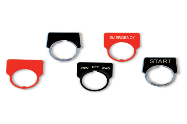 Custom Engraved 30mm Pushbutton Legend Plate - Multiple Sizes & Colors Available
