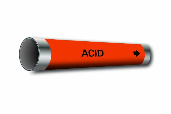 MS-995 Coiled Pipe Marker - Acid