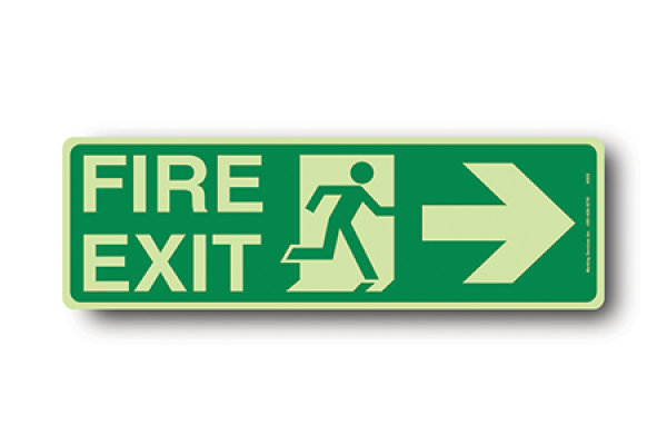 Evacuation & Escape Sign - Fire Exit - Right 