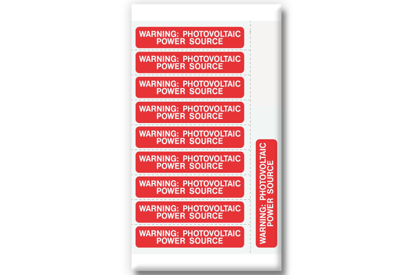 Solar Conduit Labels