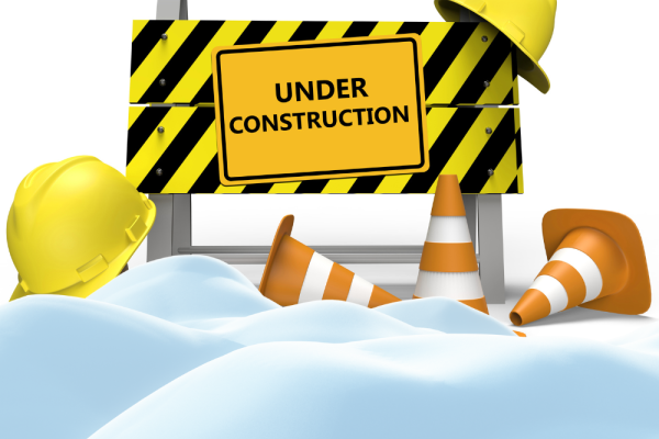 Snowy Construction Site 