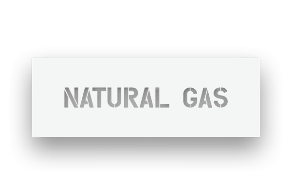 Natural Gas Plastic Stencil 